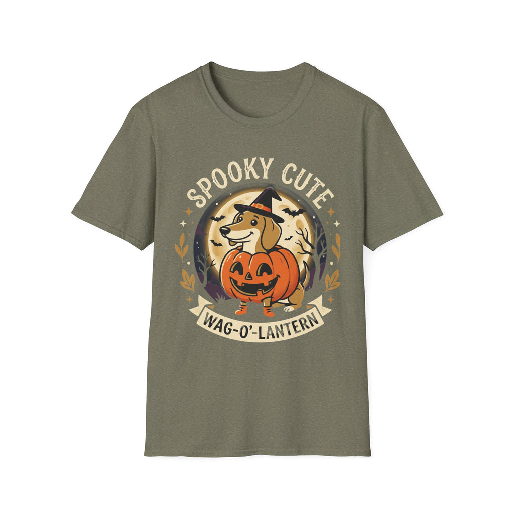 Spooky Cute Halloween T‑Shirt — 'Spooky Cute' Dog with Jack‑o'‑Lantern
