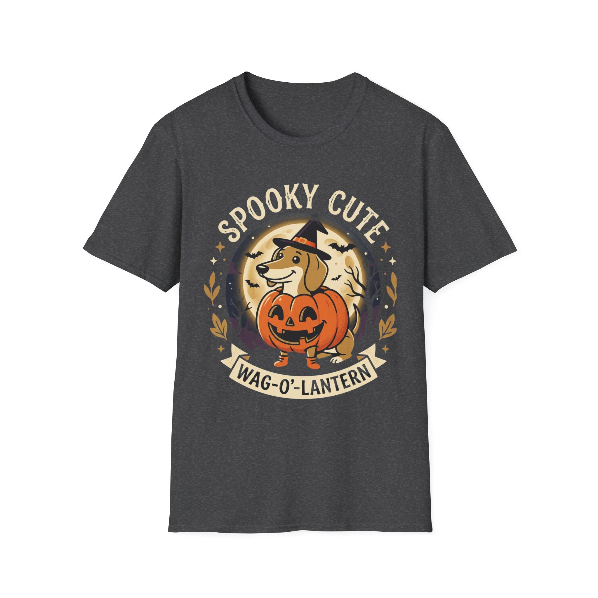 Spooky Cute Halloween T‑Shirt — 'Spooky Cute' Dog with Jack‑o'‑Lantern