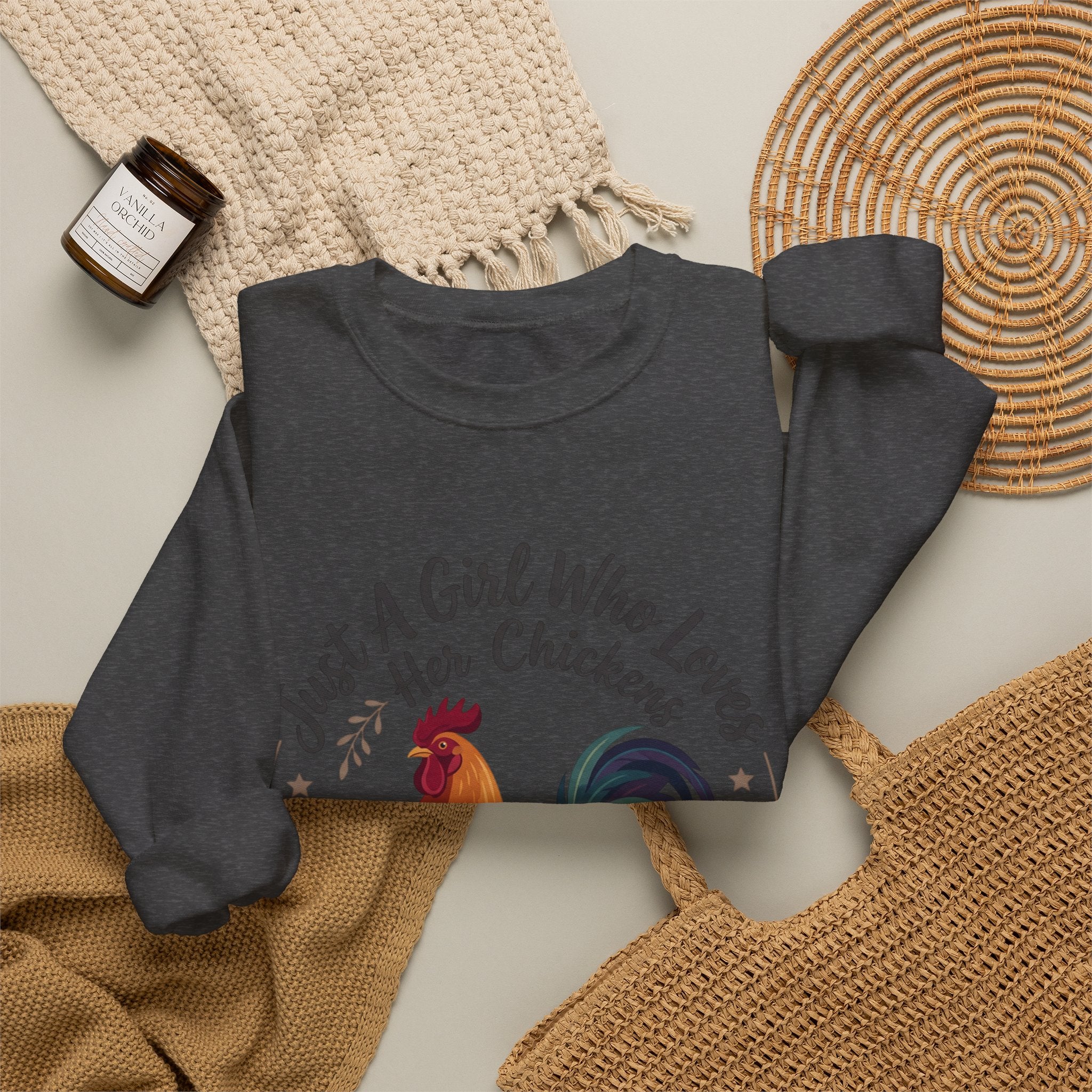 Chicken Lover Sweatshirt — "Just A Girl Who Loves Her Chickens" Crewneck