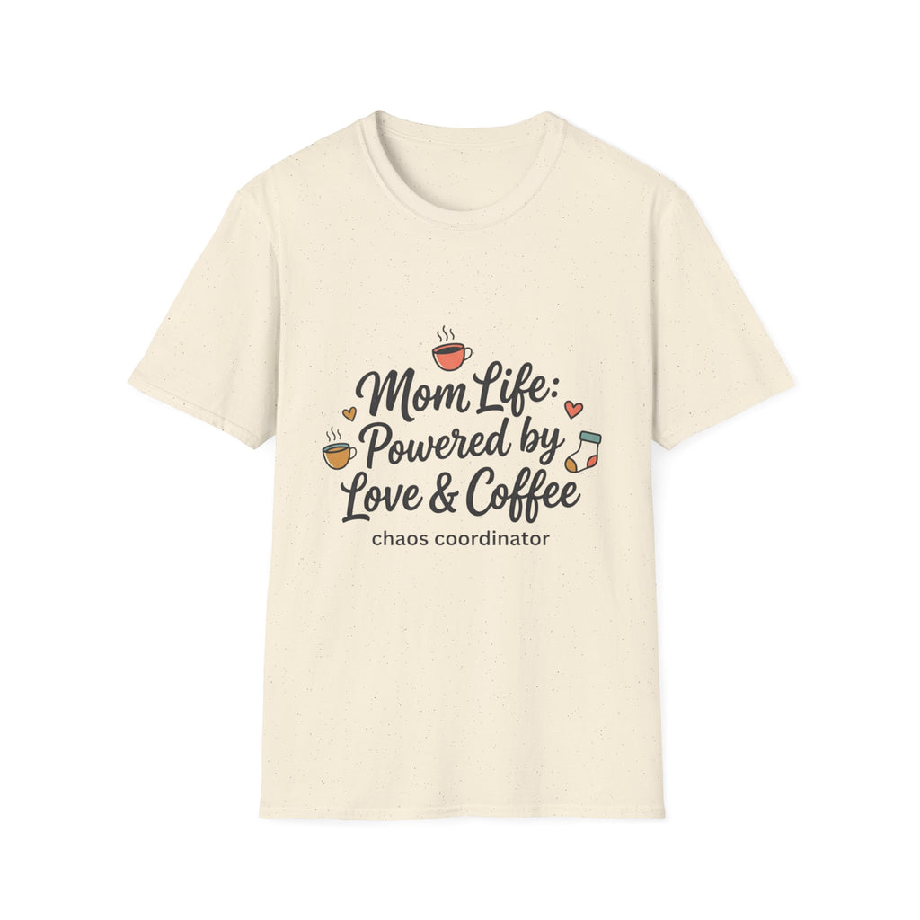 Mom Life T-Shirt — "Mom Life: Powered by Love & Coffee" Graphic Tee