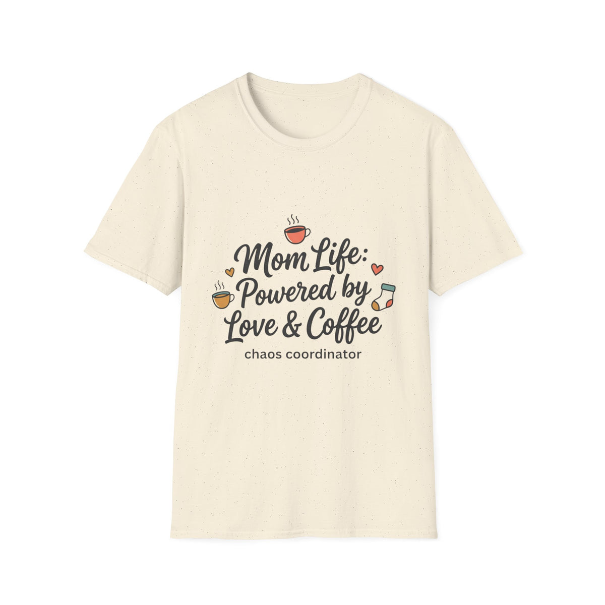 Mom Life T-Shirt — "Mom Life: Powered by Love & Coffee" Graphic Tee