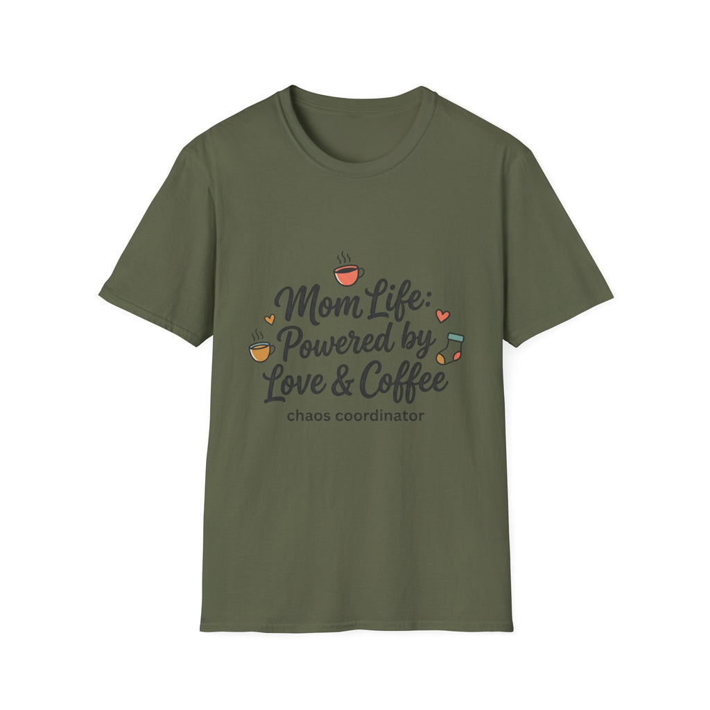 Mom Life T-Shirt — "Mom Life: Powered by Love & Coffee" Graphic Tee