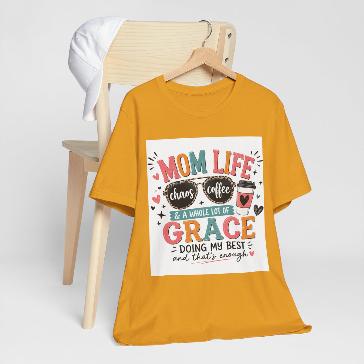 Mom Life T-Shirt – "Mom Life: Chaos, Coffee & A Whole Lot of Grace" Graphic Tee