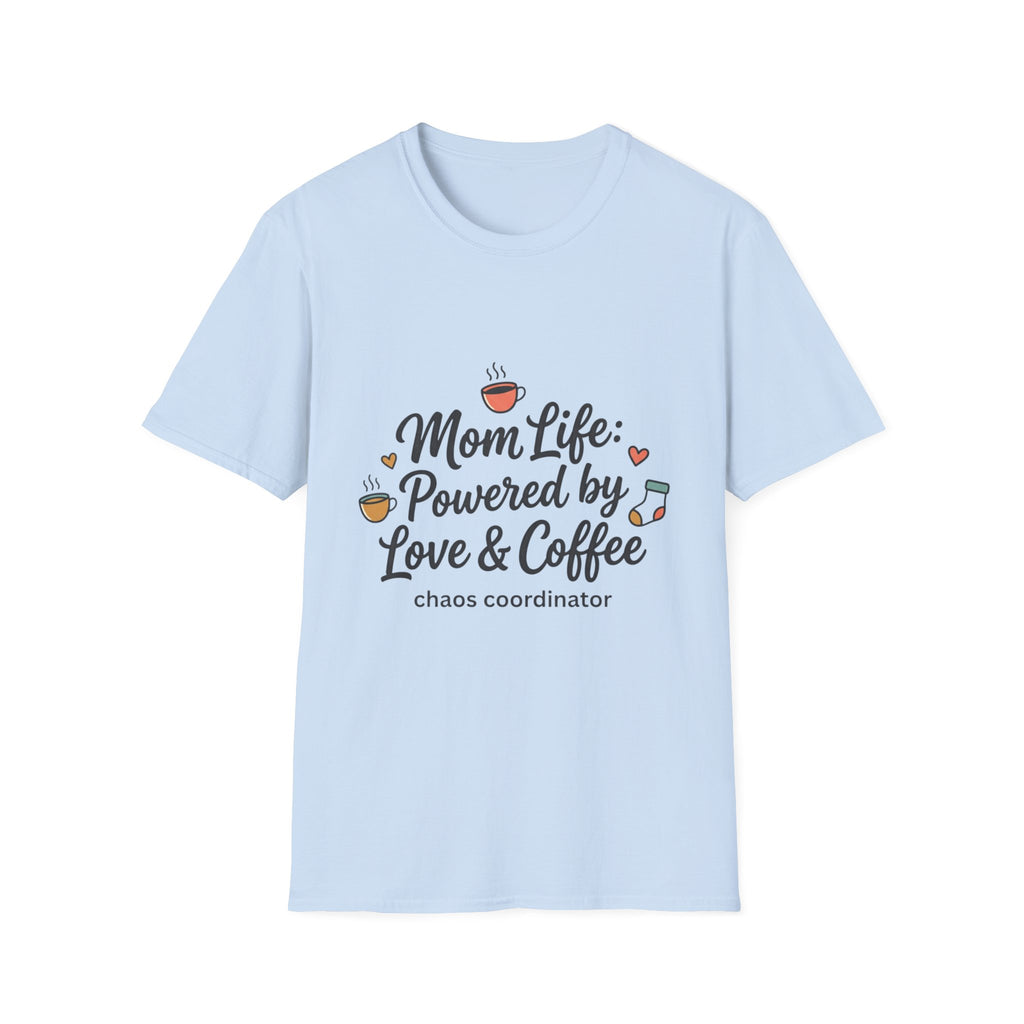 Mom Life T-Shirt — "Mom Life: Powered by Love & Coffee" Graphic Tee