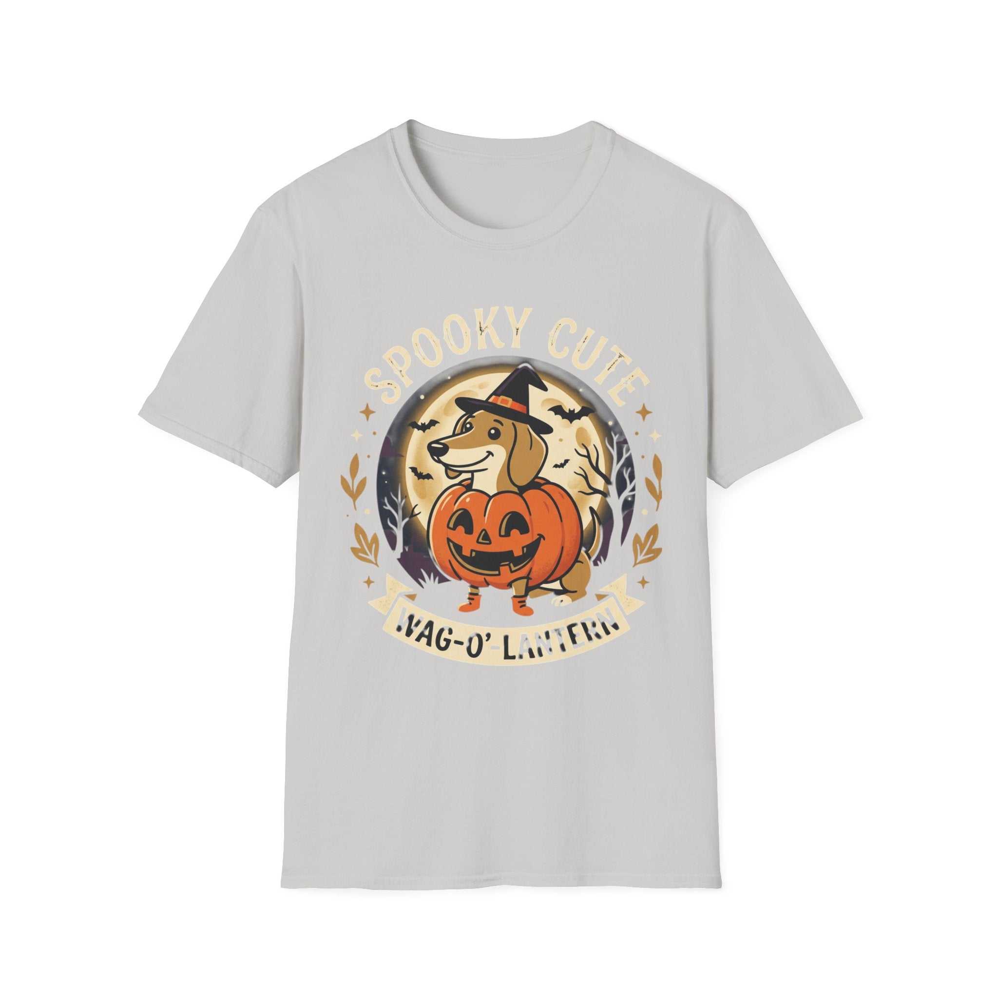 Spooky Cute Halloween T‑Shirt — 'Spooky Cute' Dog with Jack‑o'‑Lantern