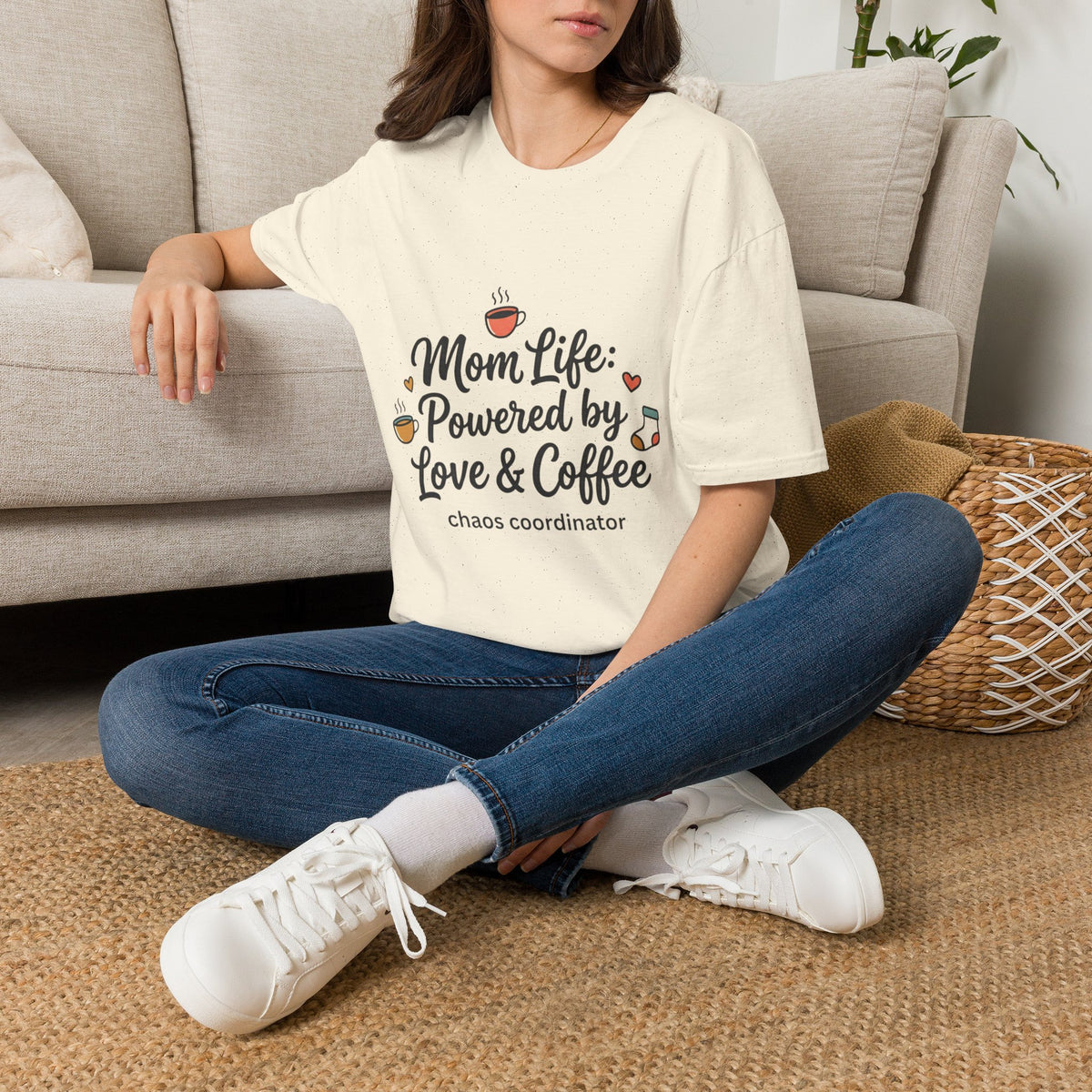 Mom Life T-Shirt — "Mom Life: Powered by Love & Coffee" Graphic Tee