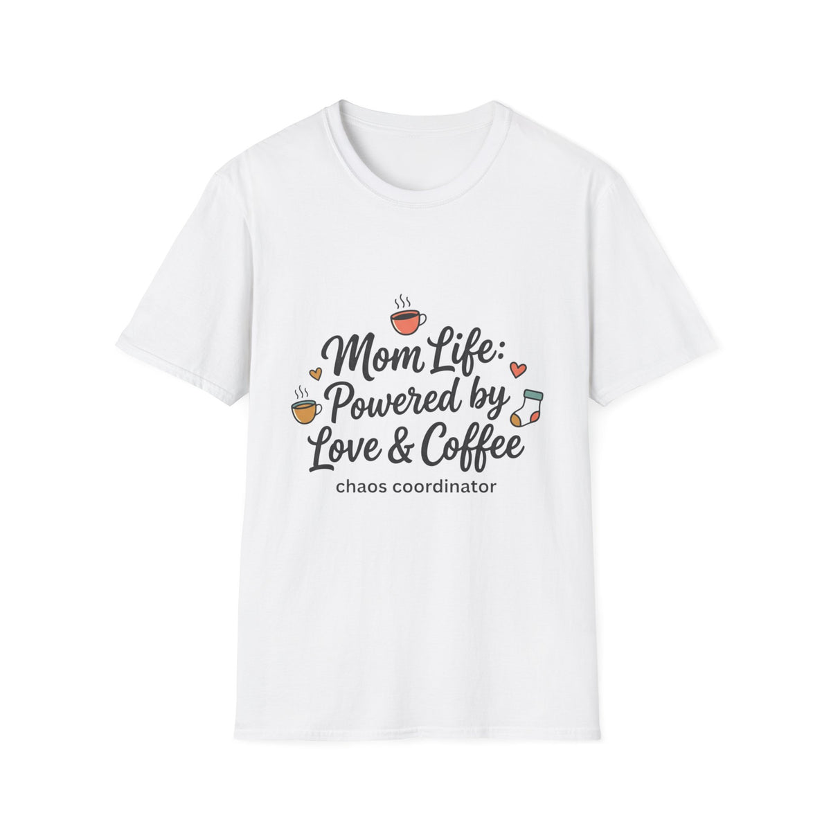 Mom Life T-Shirt — "Mom Life: Powered by Love & Coffee" Graphic Tee