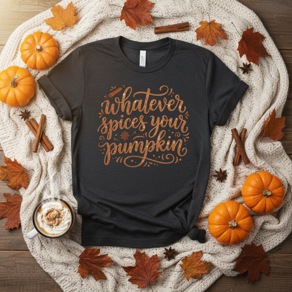 Whatever Spices Your Pumpkin T-Shirt — Fall Pumpkin Spice Graphic Tee