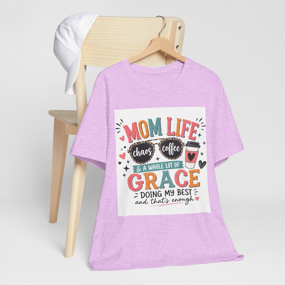 Mom Life T-Shirt – "Mom Life: Chaos, Coffee & A Whole Lot of Grace" Graphic Tee