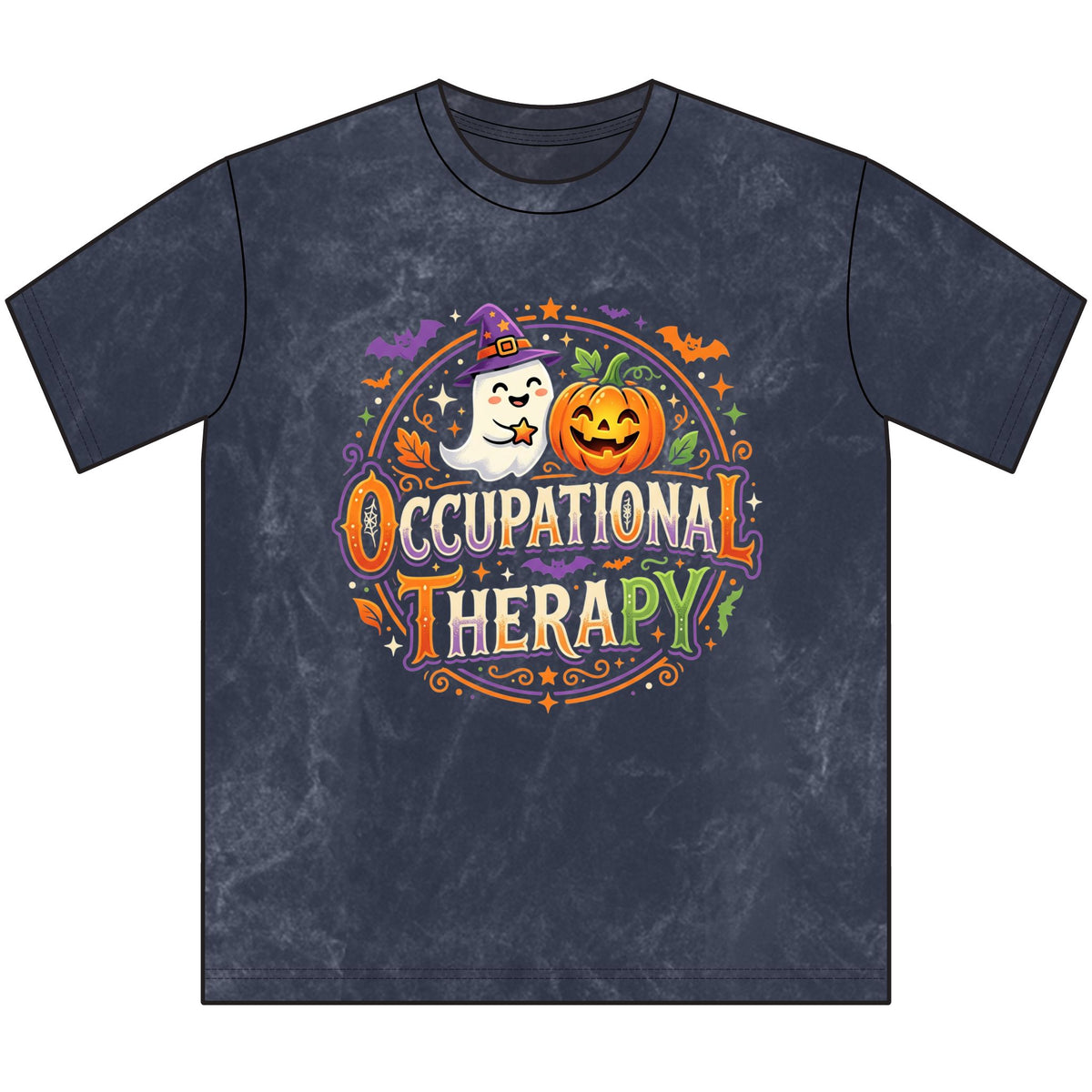 Halloween Occupational Therapy Tee — Cute Ghost & Pumpkin Vintage Crewneck