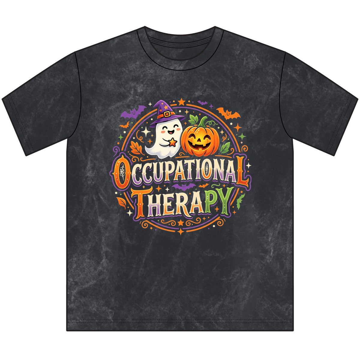Halloween Occupational Therapy Tee — Cute Ghost & Pumpkin Vintage Crewneck