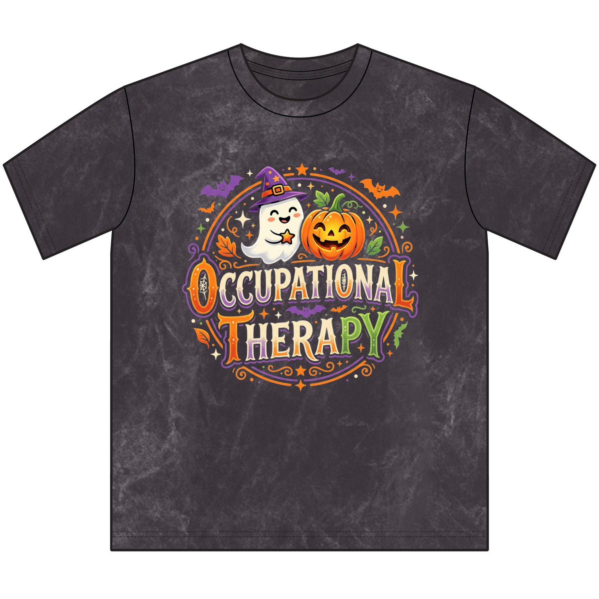 Halloween Occupational Therapy Tee — Cute Ghost & Pumpkin Vintage Crewneck