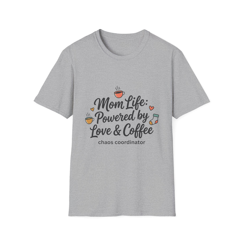 Mom Life T-Shirt — "Mom Life: Powered by Love & Coffee" Graphic Tee