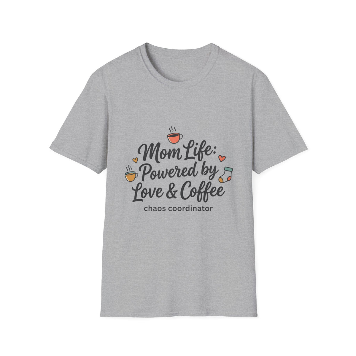Mom Life T-Shirt — "Mom Life: Powered by Love & Coffee" Graphic Tee