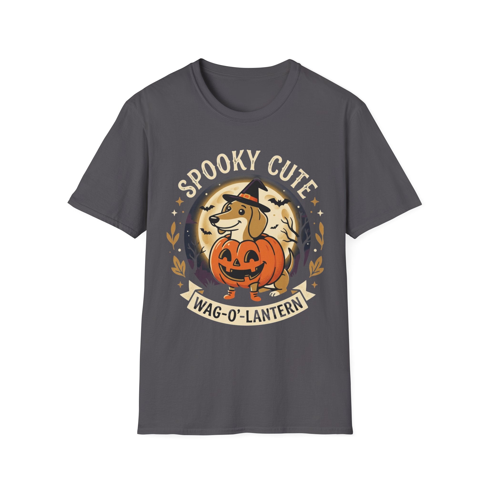 Spooky Cute Halloween T‑Shirt — 'Spooky Cute' Dog with Jack‑o'‑Lantern