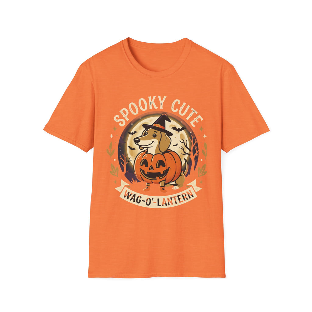 Spooky Cute Halloween T‑Shirt — 'Spooky Cute' Dog with Jack‑o'‑Lantern