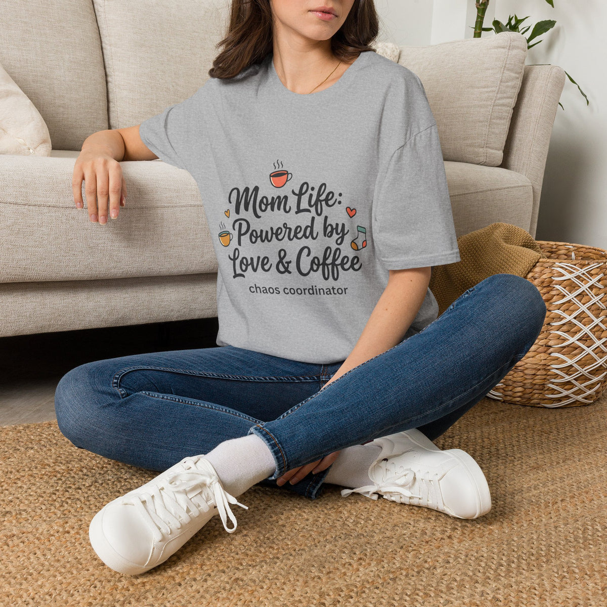 Mom Life T-Shirt — "Mom Life: Powered by Love & Coffee" Graphic Tee