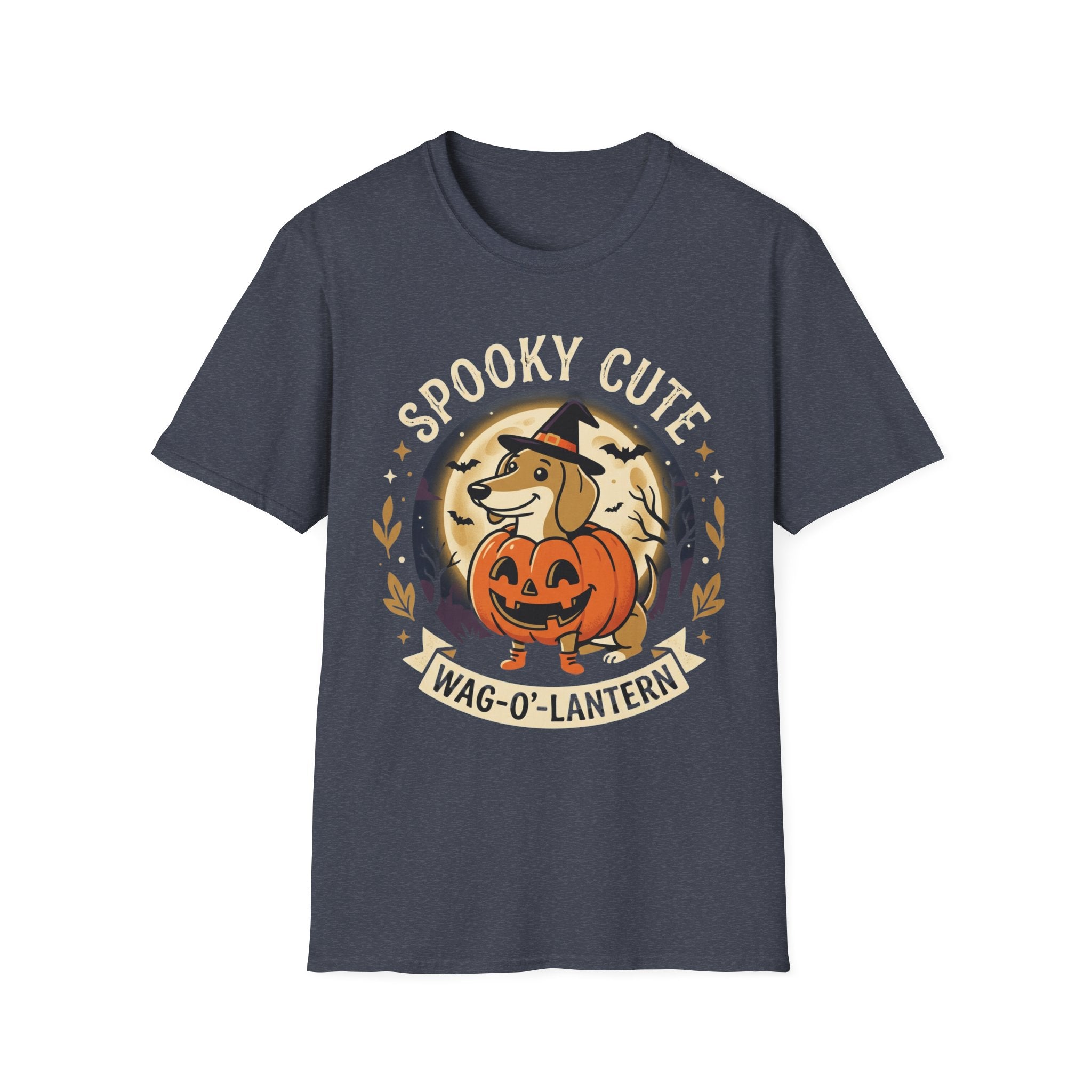 Spooky Cute Halloween T‑Shirt — 'Spooky Cute' Dog with Jack‑o'‑Lantern